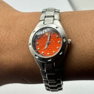 Silver & Orange Rumours Men's Watch